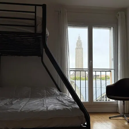 Au Design Retro Avec Ascenseur, Balcon Et Vue Panoramique 公寓 勒阿弗尔